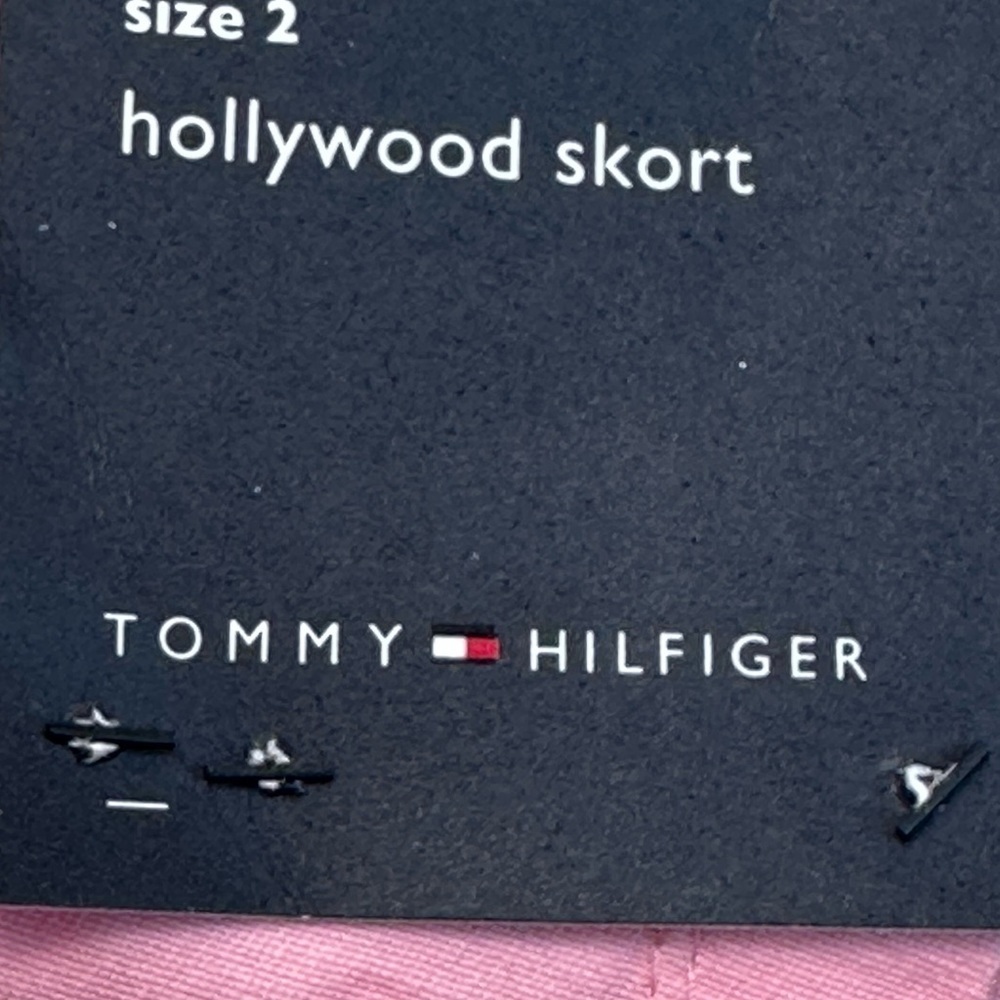 Tommy Hilfiger Pink Polka Dot Faux Wrap Hollywood Shorts - Pink White - size 2 - Picture 8 of 12